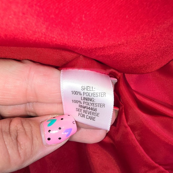 Croft Barrow Jacket Women M Red Double Breasted Softshell Peacoat Preppy Coastal - Picture 8 of 9